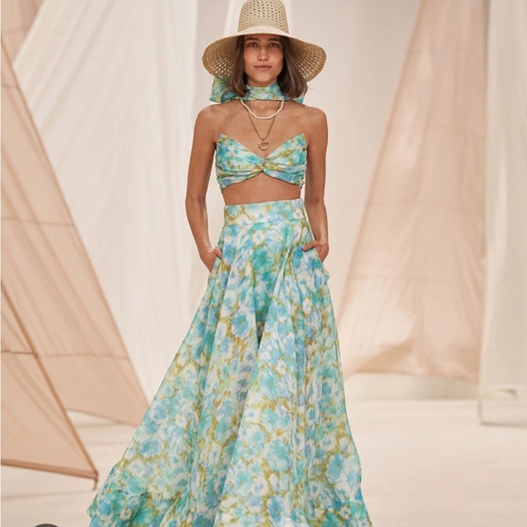 Zimmermann Tops - Zimmerman Twisted High Tide Crop Bodice